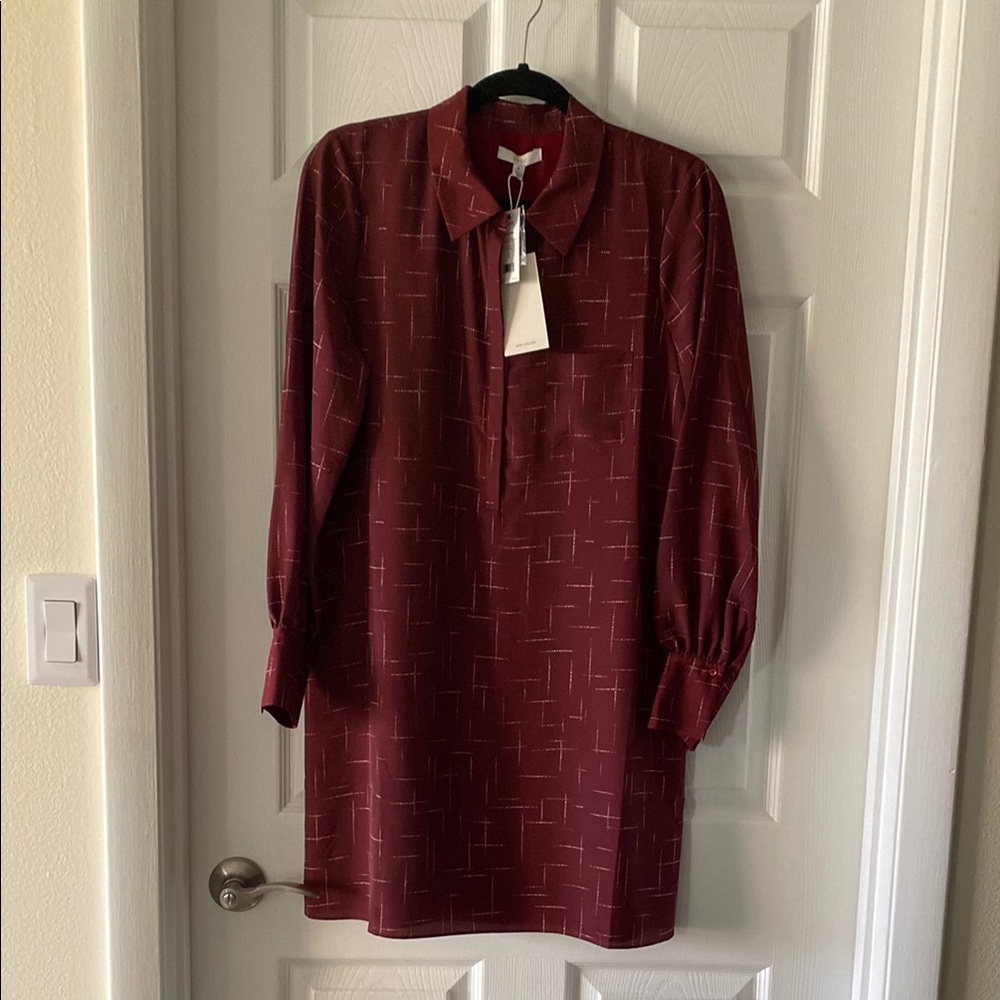 Elegant Burgundy Dress